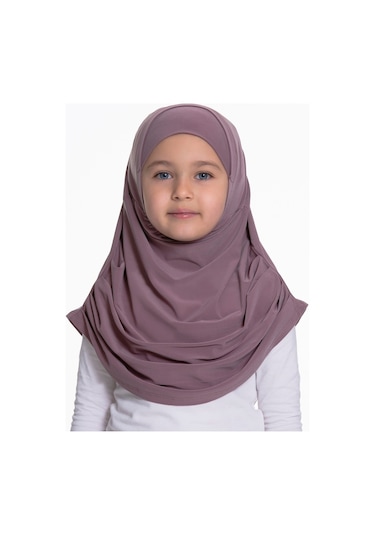 Hürrem Bone Vizon Pratik Hazır Geçmeli Çocuk Tesettür Bone Sandy Kumaş Kendin Vizon