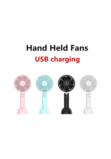 Mini Usb Şarj Edilebilir Taşınabilir Fan, Sessiz, 3 Hız Mavi