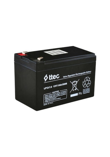 Ttec Bakımsız 12V 7A Kuru Akü 2024 Üretim
