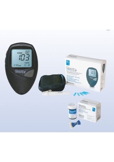 Gluco Dr Kan Şekeri Ölçüm Cihazı + Şeker Çubuğu 50 Adet