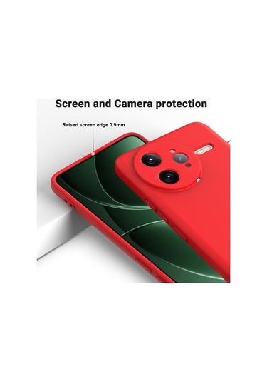 Xiaomi Poco F7 Ultra Düz Renk Sıvı Silikon Damlamaz Tam Kapsama Telefon Kılıfı Kırmızı