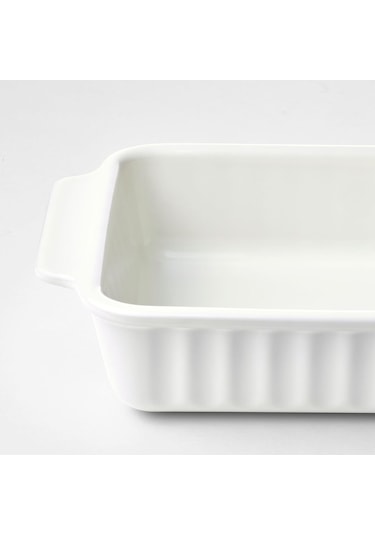 Fırın Kabı, Kırık Beyaz, 30x20 Cm Beyaz