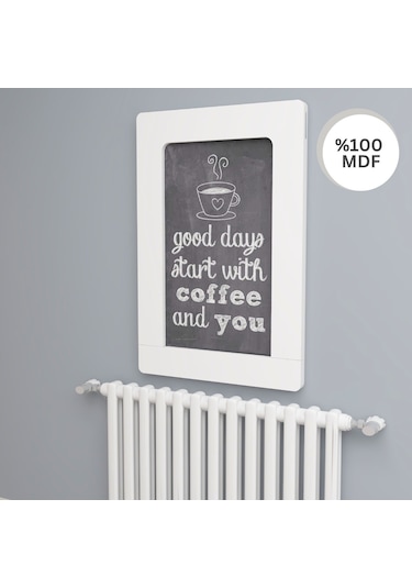 Petek Üstü Oval Köşeli Mdf Oval Köşeli Çerçeveli Masa Beyaz