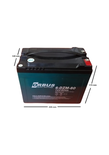 Orbus 12 V 80 Ah Amper Elektrikli Bisiklet Aküsü