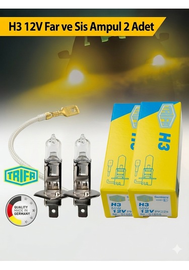 H3 12v 55w Far Ampul Trifa 2 Adet 01658