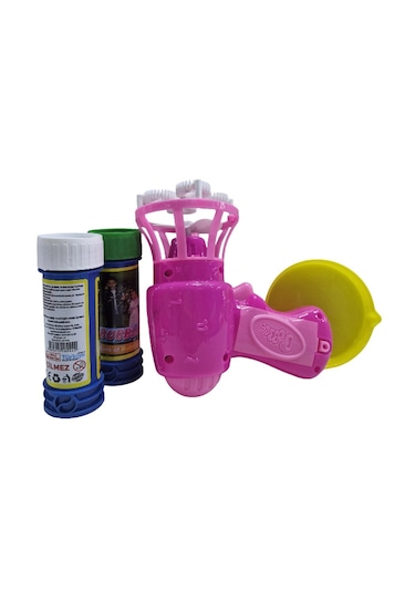 Pilli Çok Delikli Köpük Atan Tabanca Pembe