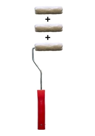 Kadife Rulo Fırça Seti 10cm Ve 2 Adet Başlık