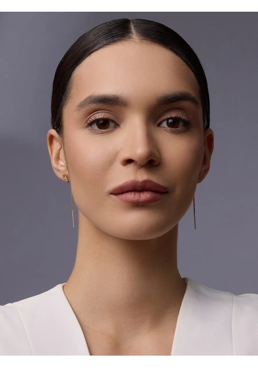 Marıola Uzun Altın Kaplama Zincir Küpe 925 Ayar Gümüş Çiçekler 378786160 Altın