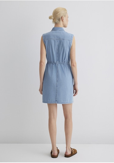 Mavi - Simla Gold Klasik Açık Mavi Jean Elbise 1310659-89757 Açık Mavi