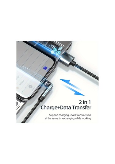 Willowhaven 540 Derece Dönebilir Manyetik Usb C Şarj Kablosu Kırmızı 2 Metre Hızlı Şarj