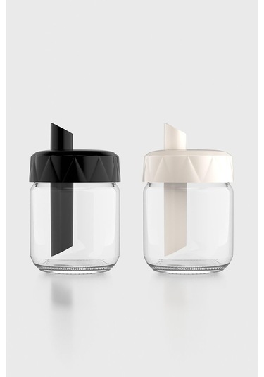 Renga Lexa 210 Ml 2'li Cam Şekerlik Seti 201015 Siyah-bej Renkli