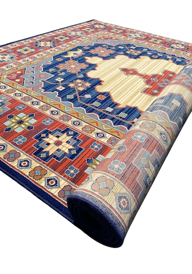 Saray Halı Klasik 786 Krem 200x296 Eski Model Lacivert Krem Yün