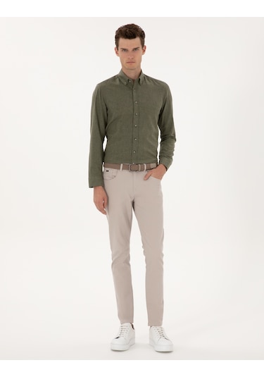 Pierre Cardin Erkek Haki Gömlek Desenli 50316751-vr027 Haki