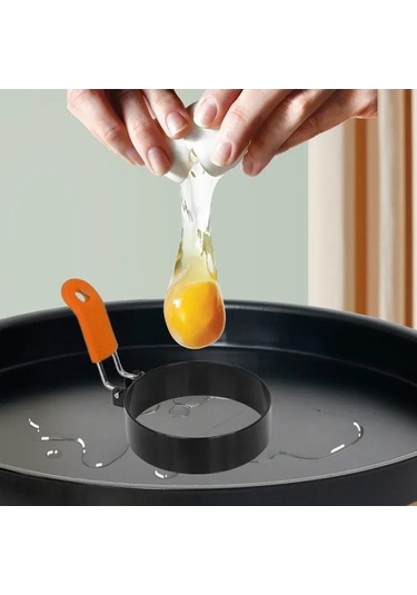 Besthome1 4'lü Demir Omlet Kalıbı - Anti Yapışkan İle Mükemmel Yumurtalı, Pancake Ve Sandviç Şekillendirme Kırmızı, Yeşil, Mav Çok Renkli