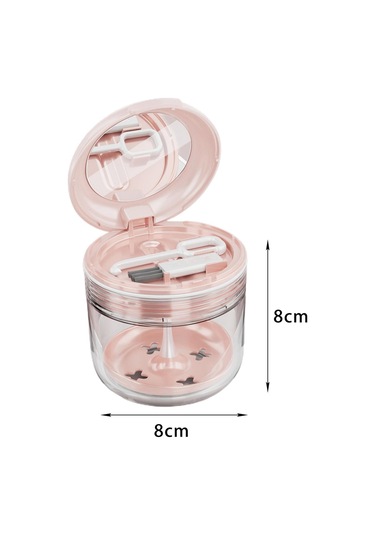 Dolıty Protez Çantası Tutma Ortodontik Kupası Seyahat Için Pembe