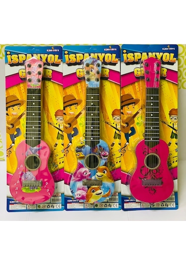 Oyuncak Ispanyol Gitar Büyük Boy 50Cm Eğitici Oyuncak Gitar  Müzik