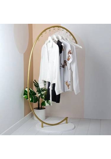 Medusa Gold Metal Ayaklı Askılık Gold