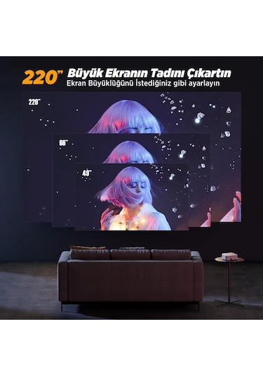 Vankyo Leisure 495W Android TV 4K Destekli 5G WiFi + Bluetooth 5.1 Projeksiyon Cihazı