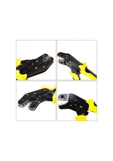 Besthome1 Jx-1601 Elektrikçi Ratchet Kısa Lç Pensi 0.14-1.5mm² İzolasyon Termi Nal Soğuk Pres Aleti Siyah-sarı 50 Çeli K+pvc Vh