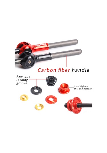 Ximistore9 Mtb Ve Yol Bisikletleri İçin Titanlı Karbon Fiber Hızlı Çıkartma Kolu - Siyah Ra119