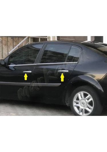 Renault Megane 2 Krom Kapı Kolu 2004-2010 4 Kapı Paslanmaz  Çelik