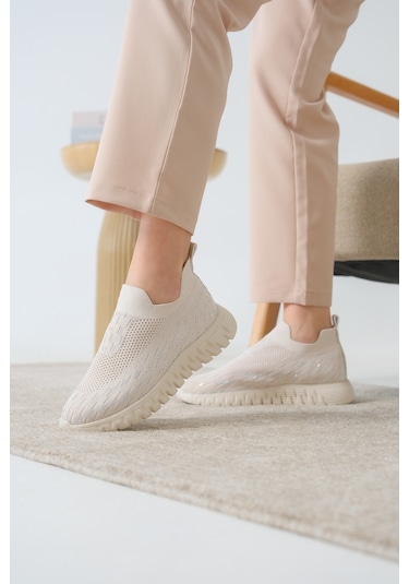 Marvin Günlük Ortopedik Kadın Sneaker Spor Ayakkabı Bej