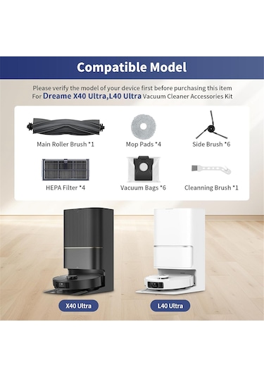 Dreame X40 Ve L40 Ultra Elektrikli Süpürgeler İçin Aksesuar Seti