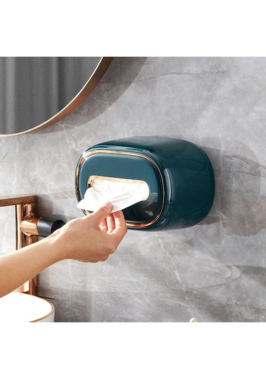 Gajeena Masaüstü/duvar Takılı İç Springli Kağıt Havlu Kutusu - Modern Stili Pet+abs Malzeme - Ev Ofis Kullanıma Uygun Beyaz