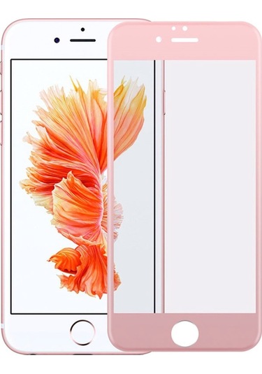 Bufalo Iphone 6-6S Kavisli 4D Cam Ekran Koruyucu Rose Gold