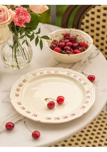 Roomi Derin Baskılı Seramik Yemek Tabağı 370 Ml 162379603 Beyaz