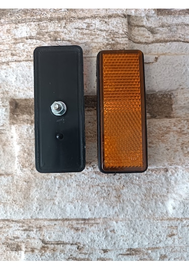 Motosiklet Uyumlu Reflektör Dikdörtgen Turuncu 3.5cm X 9cm