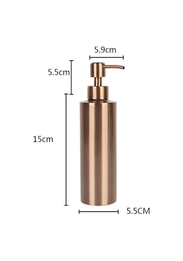 Suntek El Losyonu Şişesi Paslanmaz Çelik Metal Pompa Makyaj 350ml Diğer