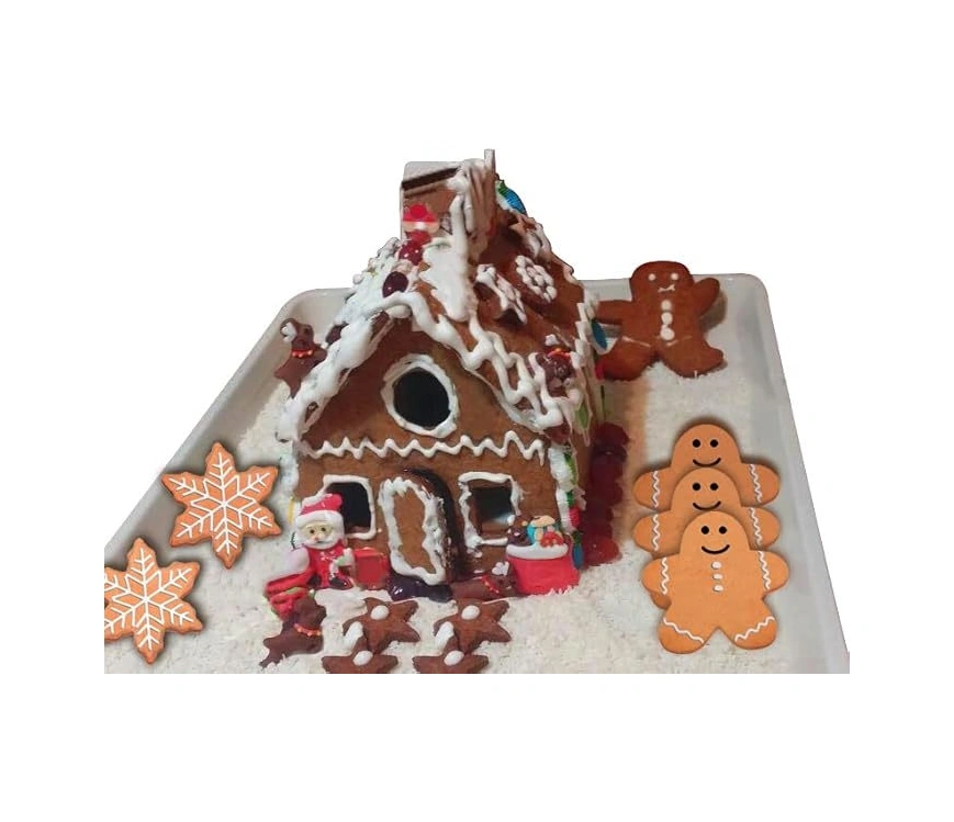 Youmex 10 Parça Çelik Kurabiye Kesici Seti - 3d Bisküvi Ev Yapımı Araçları Duvar, Kapı, Pencere Ve Dekoratif Kesiciler İle Evinizi Kolayca Oluşturun Gümüş