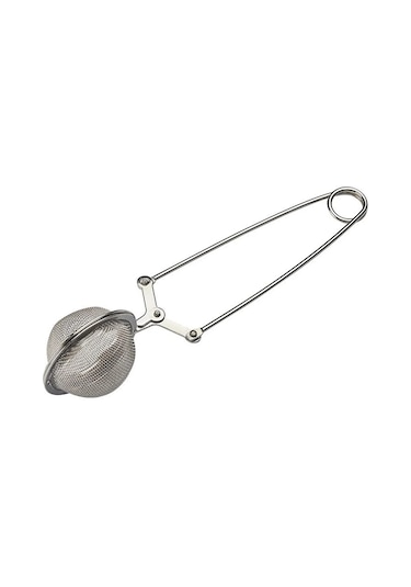 Paslanmaz Çelik Bitki Çayı Demleme Süzgeci Maşalı Çay Süzgeci Silver