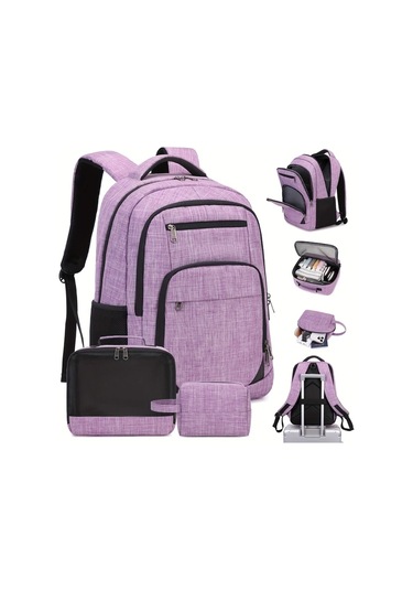 Cordial Erkek Ve Kadın Omuz Çantaları Siyah Gençler İçin 39.62 Cm Dizüstü Bilgisayar Sırt Çantası İş Üniversite Seyahat Günlük Üç Parçalı Set Siyah