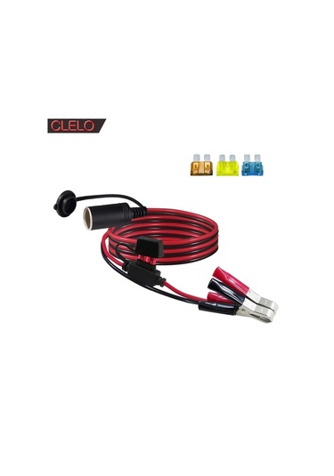 Honeybeeshop Clelo Araç Pili Bağlantı Adaptörü 16awg Uzatma Kablosu 06 Metre 2 Ayak Aşırı Akım Koruma Sigortaları 5a 10a 15a 20a Karavanlar Tekneler