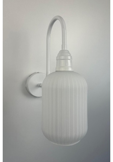 Tazro Beyaz Metal Aplik Mutfak İç Mekan Salon Cafe Ofis Pastane Modern Dekoratif Aplikleri Beyaz