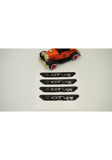 Peugeot Gt Line Logo Kapı Kenarı Koruma Metalize Damla Desen 3M B