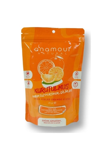 Anamour Natural Kabuksuz Portakal Kurusu 25 G