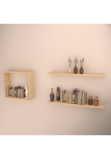 Rafkestir Miray Duvar Raf Seti Akçaağaç ( Mat )