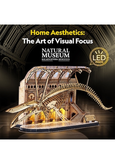 Natural Museum - Mavi Balina 3d Puzzle Led Işıklı L545h