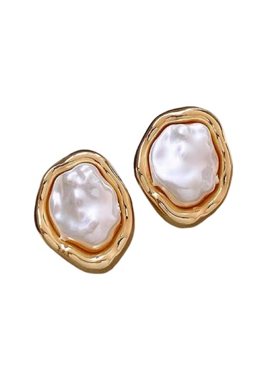 Vkemall Asimetrik Desenli Zümrüdüanka Mersin Küpe, Gündelik Ve Bayram Giyimini Güzelleştirir, Sevgililere Özel Hediye Gold