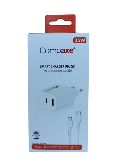 Compaxe Type-c Ve Usb Girişli + Type-c Lightning Şarj Kablolu Set Cta-350tı