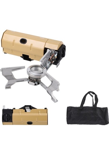 Ebitda Taşınabilir Kamp Soba Brülör Açık Piknik Pişirme Katlanır Gaz Sobası 001 Altın