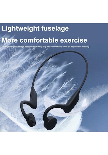 Soulader Spor Ve Egzersiz İçin Hafif Mikrofonlu Kulak Üstü Kulaklık, Siyah