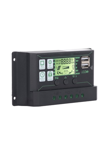 Tenfowee 12v/24v 100a Pwm Güneş Kontrolörü, 3 Aşamalı Şarj, Lcd Ekran, Çift Usb 5v 3a, Akıllı Koruma Fonksiyonları