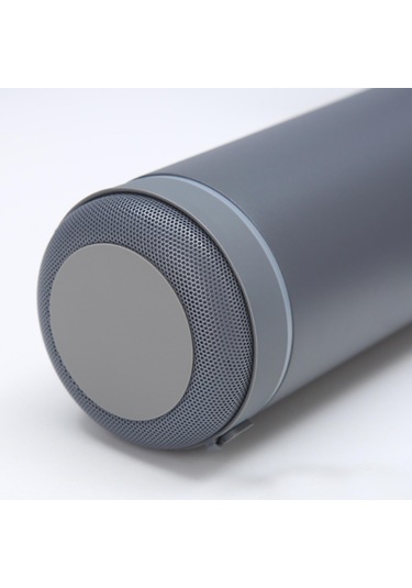 Bluetooth Hoparlörlü Paslanmaz Çelik Termos 600 Ml-çift Katmanlı Gri