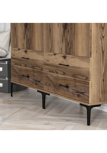 Variant Kumsal 4 Kapılı Tt Gardrop - Ceviz / Ceviz