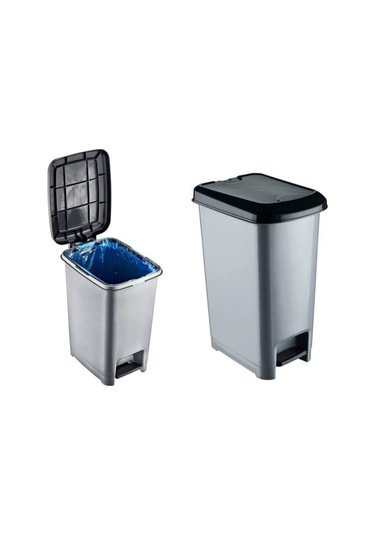 Tuffex 50 Litre Pedallı Çöp Kovası Gri