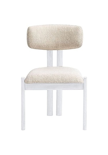 Espoo İskandinav Ahşap Bohem Sandalye Beyaz - Beyaz